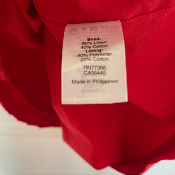 NEW J crew Red Sun Dress Linen Cotton Red Summer Dress NWT Small - Picture 6 of 11
